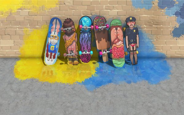 skateboards with fancy designs
