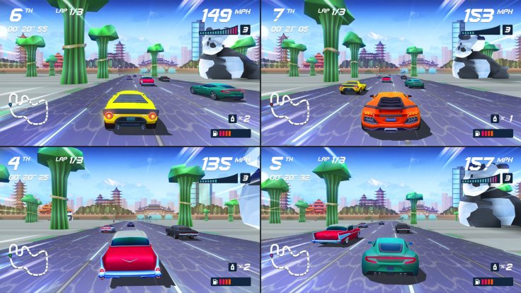 Horizon Chase Turbo split-screen