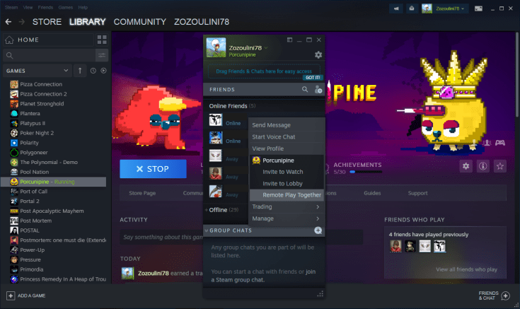 Steam Remote Play Together