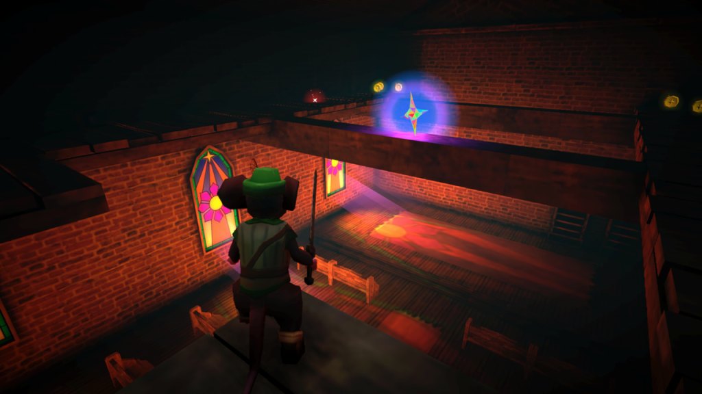 The character of Mouseward is near a fragment of a star.