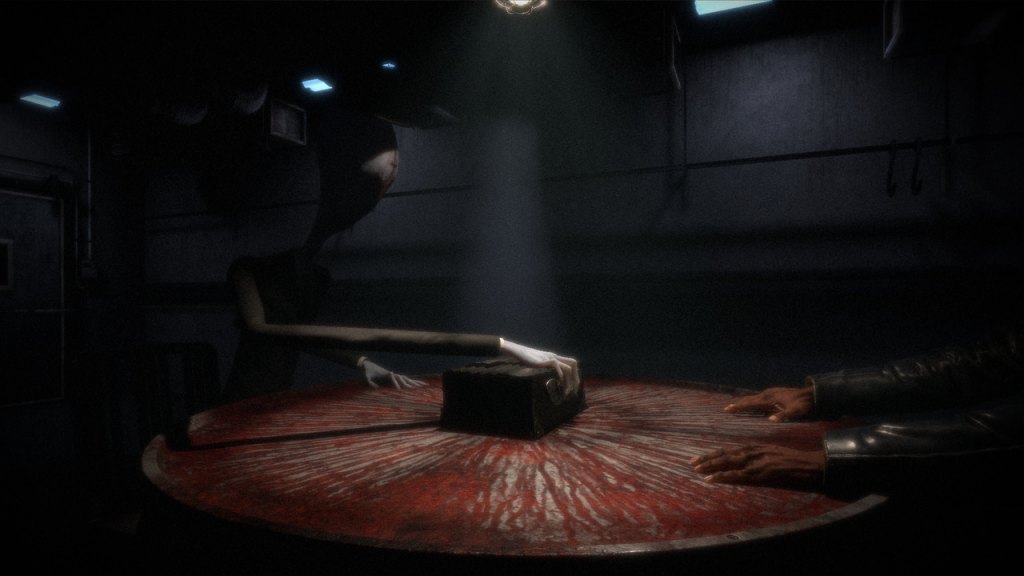 Screenshot from the first trailer for the Rock, Paper, Severed game.