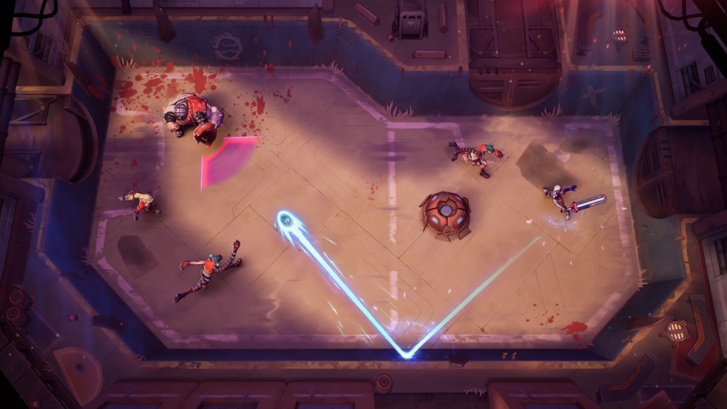 An arena with pinball mechanics in the game Furyball: Rogue Revenge.