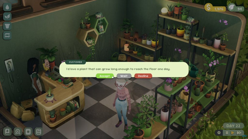 The customers need help to choose the right plants for them.