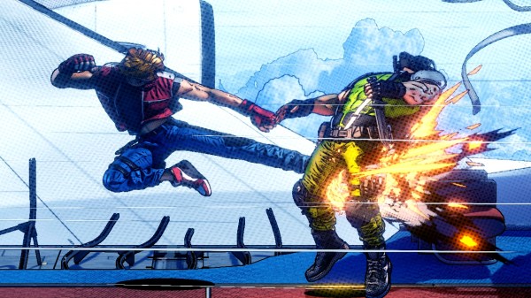 Spectacular and effective kick in Takeover 2 game.