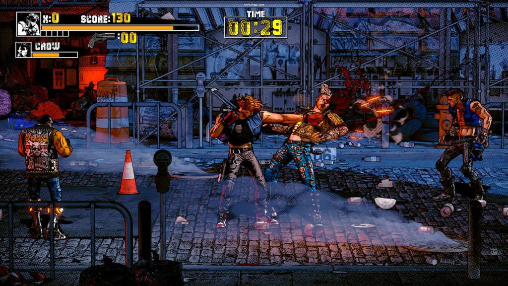 Brutal fights in the streets of a city.