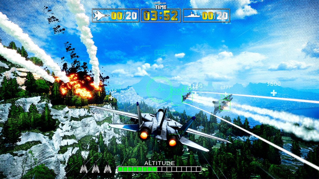 Screenshot from the Jet Fury Bonus Game.