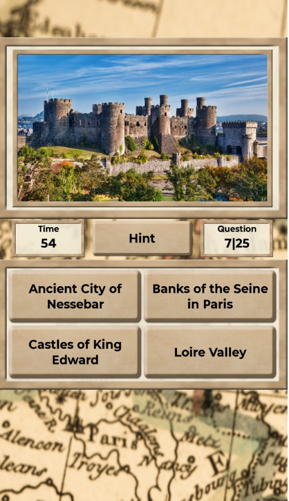 Europe Geography Quiz Game for Android.