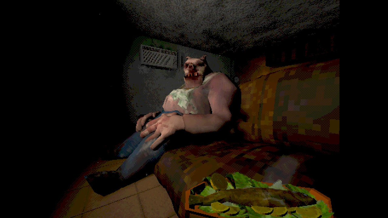 The monster wants to eat.