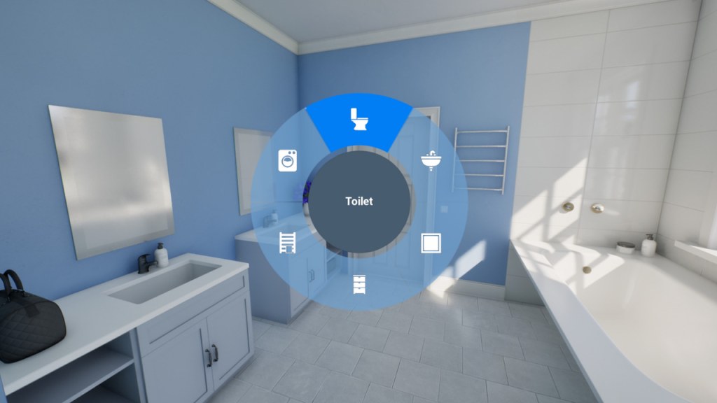 Decorate the bathroom in Plumber Simulator.