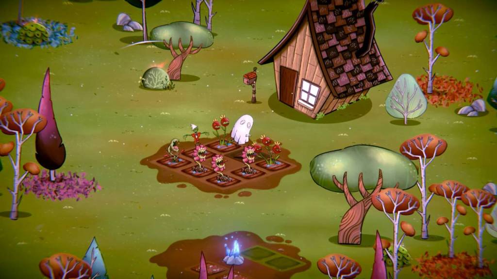 The magical plants are growing in the fields.
