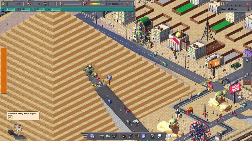 The pyramids became the perfect parking spot for dozens of cars.