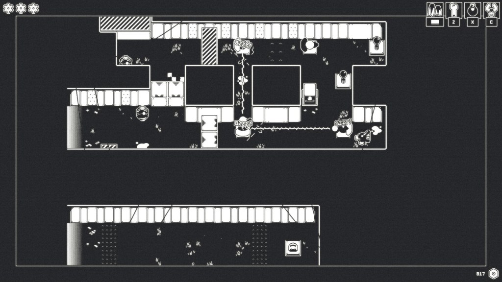 The abandoned toy factory is actually a multi-level tower full of traps and hazards.